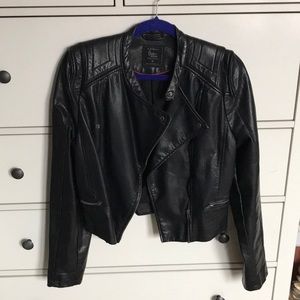 Vegan leather motor jacket